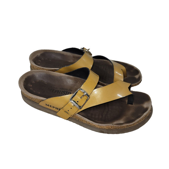 Mephisto Sandals Agacia Red Womens Size 7.5US 38 EU Leather Thong Slip On Shoe - Picture 1 of 16